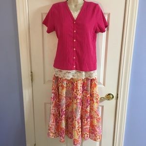 NWT Chaps flower fun spring skirt!
